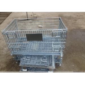 Foldable Powder Coated Wire Mesh Container 4 Door H840mm