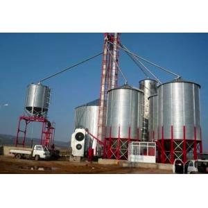 Conical Grain Hopper Bins With Temperature Moisture Monitoring Systems