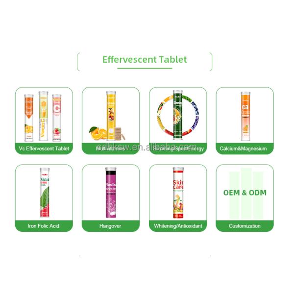 Customized Formula Effervescent Tablet Vitamin C Effervescent OEM Herbal Hangover Relief Effervescent Tablet