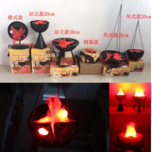 China Halloween simulation LED fake fire plug fire lamp fire pot fire lamp fire bar KTV scene decoration props. on sale
