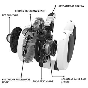 5M Retractable Pet Dog Leash With LED Light Flashlight And Bag For Walking Dog