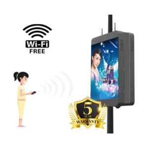 Light Pole Roadside LED Display , P4 Outdoor Led Billboard