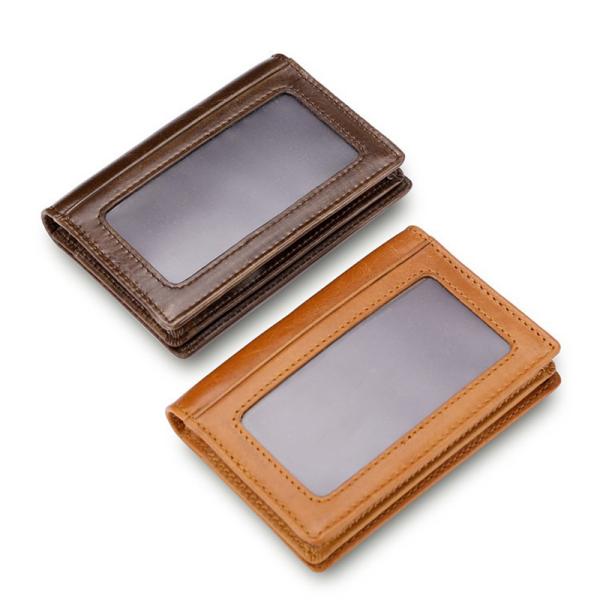 Custom England Style RFID ID Credit Business Cardholder Leather Credit Card Holder Wallet