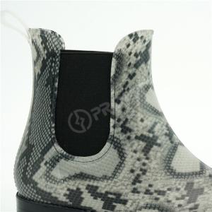 Slip Resistant Size 9 Women'S Rain Boots , Snake Pattern Ankle High Rain Boots