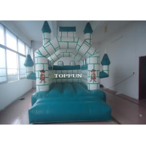 Wholesale Commercial Castle Type Green Inflatable Jumping Castle 5 x 4 m PVC Tarpaulin from china suppliers