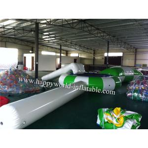Wholesale Inflatable water tramoline with slide , Inflatable water trampoline with launch from china suppliers