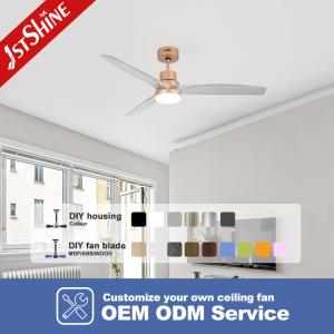 1stshine Bedroom LED Ceiling Fan with Light and Remote 15cm Suspender Length OEM