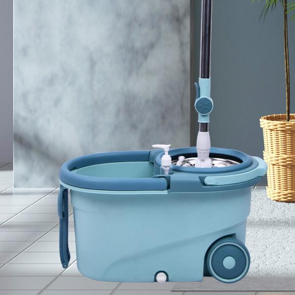 360 Degree Rotating Microfiber Spinning Mop and Bucket Set for Adjustable Cleaning