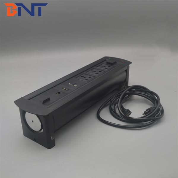 Multimedia motorized rotate usb charger meeting table electrical socket