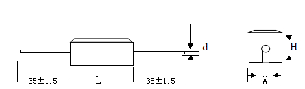 Coaxial Type Cement Resistor 5W100RJ