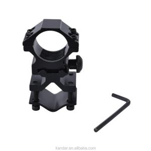 25.4mm Aluminum Alloy Detachable Dual Ring Mount for Black Flashlight and 100g