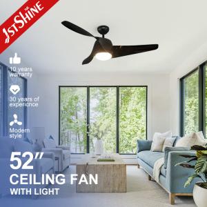 Wholesale Home Office Fan Diameter 52 Inch with LED Lights and Decorative 3 Wooden Color Blades from china suppliers