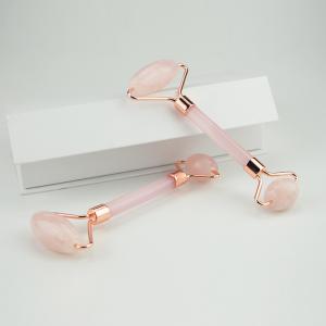 Non Squeaky Pink Acrylic Intermediate Face Jade Rollers Reducing Winkles