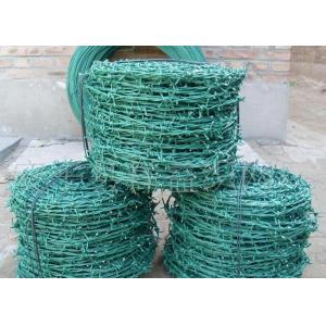 Twist weaving pvc coated green High Tensile Barbed Wire Fence