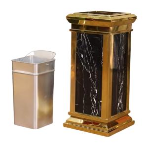 Royal Ground Ash Barrel Hotel Mall Elevator Steel Garbage Bin Business Building