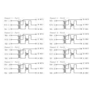 LP5020NL 1000Base-T Dual Magnetic Modules Gigabit Transformers
