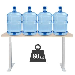 Leisure Sit and Stand Up Office Table with Custom Brown Wooden Grain Finish