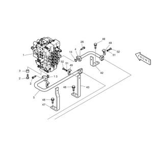 Doosan DH300LC-7 Hydraulic Distributor Bucket Pipe For Excavator Iron Pipe