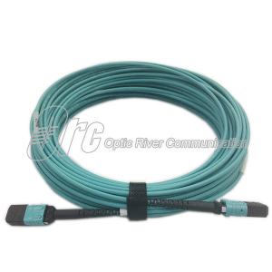 MPO MTP OM3 AQUA Fiber Optic Patch Cord 12 Core 3.0MM LSZH