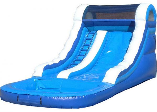 Quality Customized Blue Kids Inflatable Water Slide / Blow Up Pool Slides For Inground Pools for sale