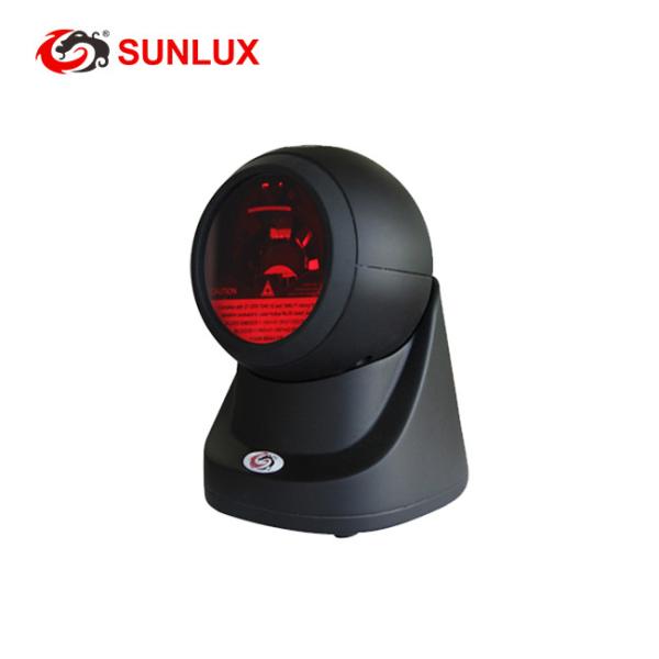 Multi Directional Laser Barcode Scanner Round Case Adjustable USB Interface