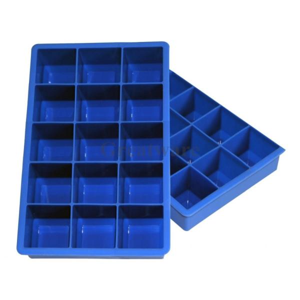 Quality Silicone Ice Cube Tray Molds Candy Mold Chocolate Mold, 15 Cavity, Set of 2 for sale