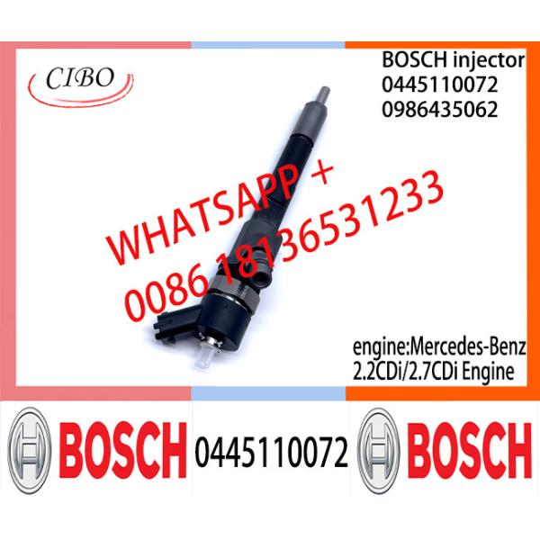 BOSCH 0445110072 Common Rail Injector 0445110071 0986435061 0445110072