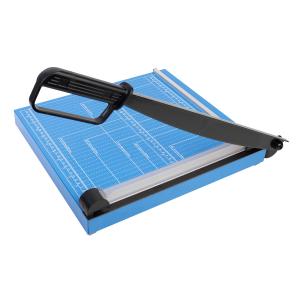 Professional A4 Manual Desktop Paper Cutter with Blue Base and Metal ABS