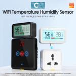 WiFi Indoor Hygrometer & Thermometer Sensor with Backlight, Remote App Control,