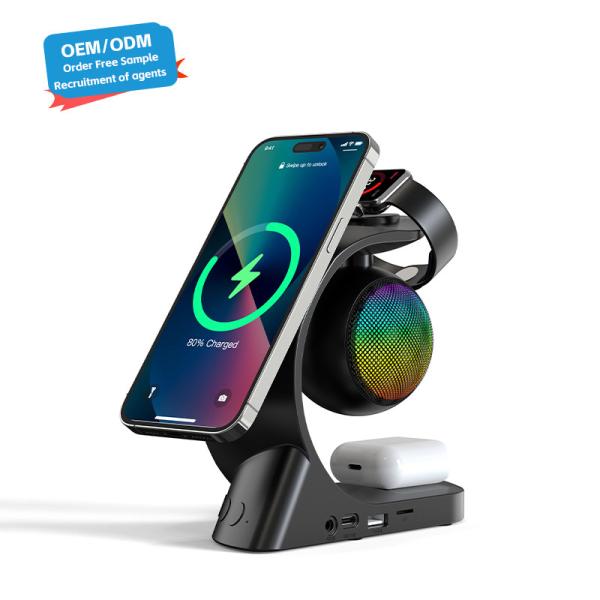 ABS 5 In 1 Multifunction Mini Smart Portable Bluetooth Speakers With 500mAh