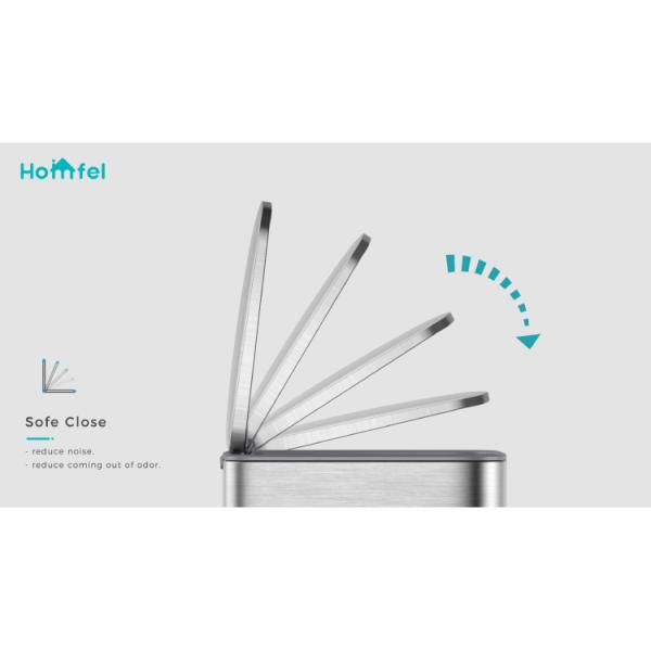 2 Compartment Household Bathroom Stainless Steel Pedal Bin Trash Bin 3L*2 Recycle Trash Can for Indoor Places and Recycle