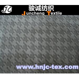 Polyester Knit Burnout Design Velvet Fabric Houndstooth Car Mat/ sofa upholstery