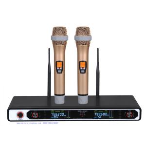 8099/professional infrared selectable frequency dual channel wireless microphone