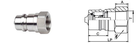 SS 316 Stainless Steel Quick Release Couplings 1 Inch Small Size NPTF Thread