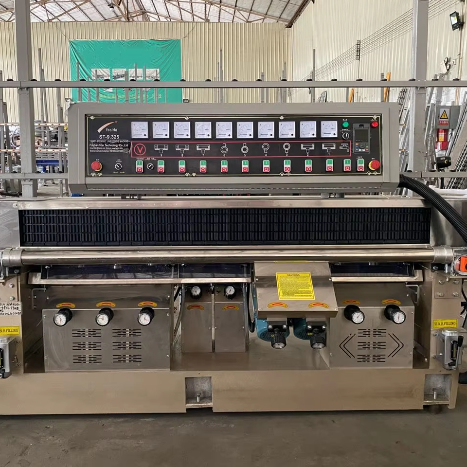 Fully Automatic Glass Straight Edging Machine , Flat Glass Processing Equipment 2800kg