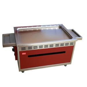 Oval Copper Teppanyaki Table 2200mm Electric Heating Customizable