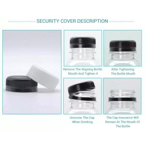 300Ml Transparent Plastic PET Bottles Juice Beverage Packaging With Screw Cap