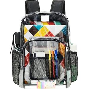 Transparent Clear Backpack See Through Security Clear Backpack Heavy Duty