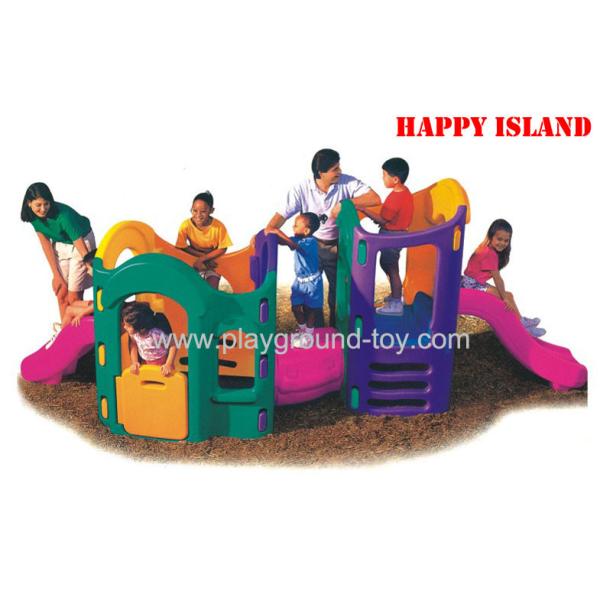 Plastic Playground Kids , Indoor Playground Toys 8 In 1 Small Plastic Combinatio