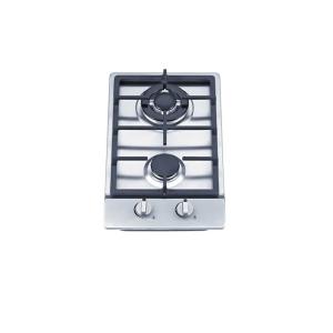 Two Burner Built In Gas Hob With Automatic Ignition Enamel Pan Supports
