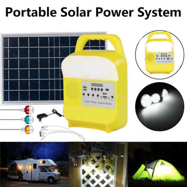 Solar Wall Lights Outdoor Lighting System With Bluetooth 3PCS LED Bulbs