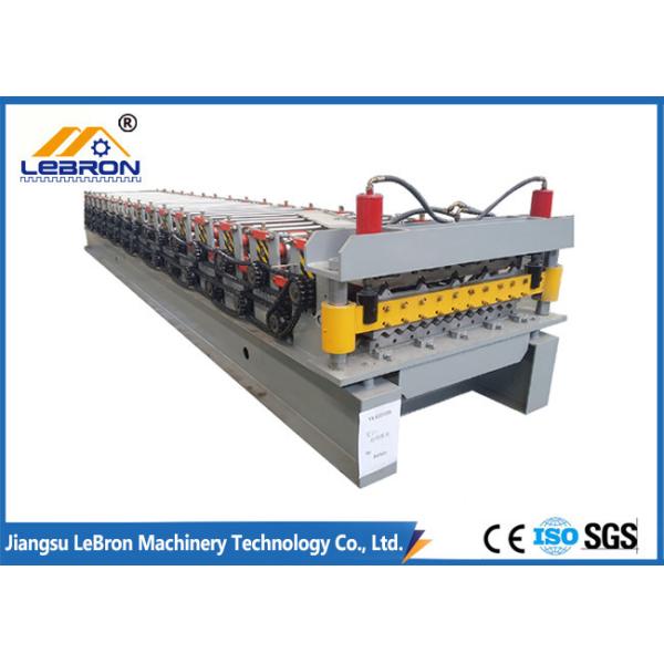 Full Automatic Double Layer Roll Forming Machine PLC Control Hydraulic Cut