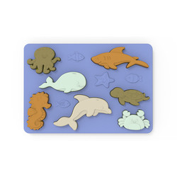 Custom Silicone Montessori Shape Puzzle For Kids Kindergarten