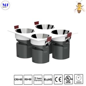 Alu. PC Anti Glare IP40 Round Recessed Light Spotlight Ceiling Mounted Down