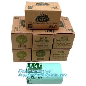 cornstarch garbage biodegradable kitchen bin liner compostable flat trash bag on