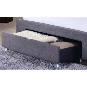 Modern Linen Upholstered Queen Bed With Drawer High Density Sponge