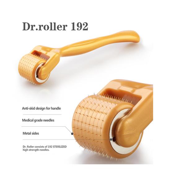 Mental Side Portable Dr Derma Roller With Titanium Needles Plastic Handle