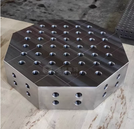System 28 modular welding table with precision-ground octagon fixturing holes