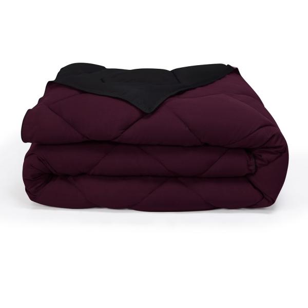 Washable Solid Microfiber Comforter Reversible Hypoallergenic Microfiber Quilt