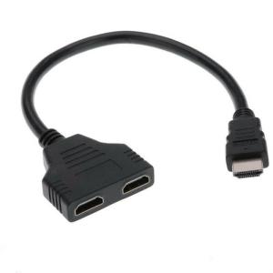 PVC HDMI Splitter 1 In 2 Out Splitter 2 Port Video Adapter Converter For PS4